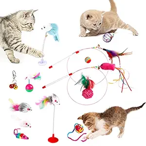 REHTRAD Pack of 13 Cat Toys