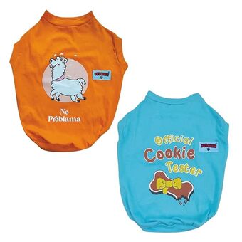 FETCHER Orange and Sky Blue T-Shirt for Pets